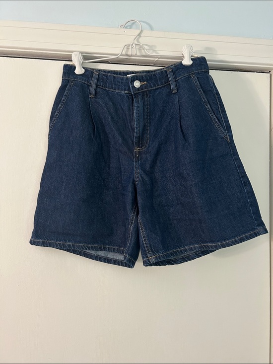 Mango Pants - Mango Women’s Dark Blue Denim Shorts - Jorts